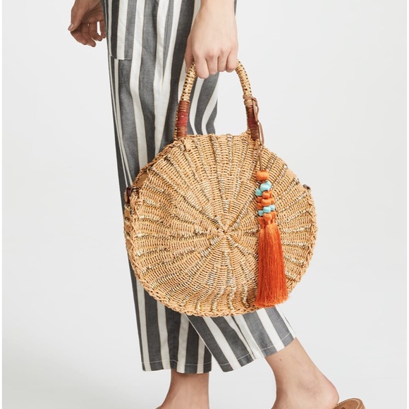 Sam Edelman Handbags - Sam Edelman Giuliana Straw tassel bag NWT